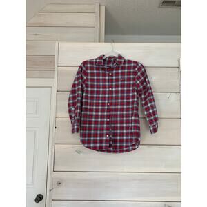 Vineyard Vines boys red flannel shirt size 8